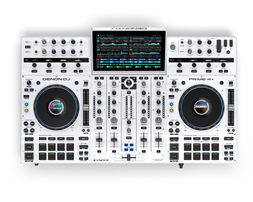 Denon - Contrôleur DJ autonome Prime 4+ - Blanc