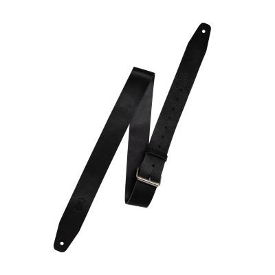 Sangle de guitare en cuir réglable Levys - 1,5 cm avec grande boucle - Noire