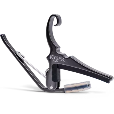 Kyser - Capodastre à changement rapide pour guitare acoustique 6 cordes - Chrome noir