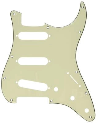 Fender - Plaque de protection 3 plis 11 trous style moderne pour Stratocaster S/S/S - Vert menthe