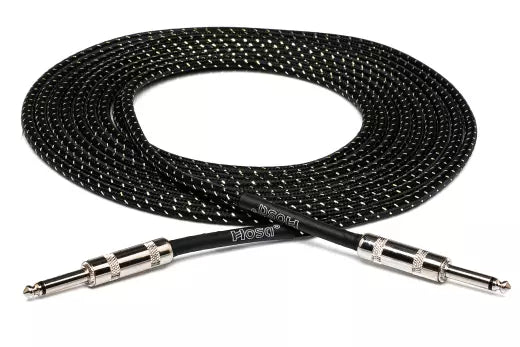 Hosa - 18 Cloth Guitar Cable - Black/Gold