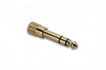 Hosa - Headphone Adaptor, 3.5 mm TRS to 1/4-inch TRS