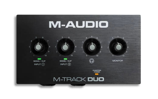 M-Audio - Interface audio USB 2 canaux M-Track Duo avec deux préamplis micro