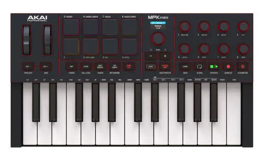 Akai - MPK Mini IV Compact Midi Controller - Black