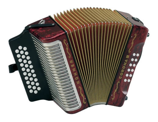 Hohner - Corona III Accordion A/D/G - Red