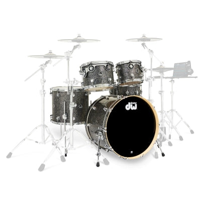Drum Workshop - DWe 5-Piece Shell Pack (22,10,12,16,SD) - Black Galaxy