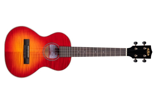 Kala - Gloss Flame Maple Tenor Ukulele - Cherry Burst