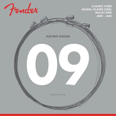 Fender - Cordes pour guitare électrique Classic Core, 3255L, acier nickelé avec embouts ogives (9-42)