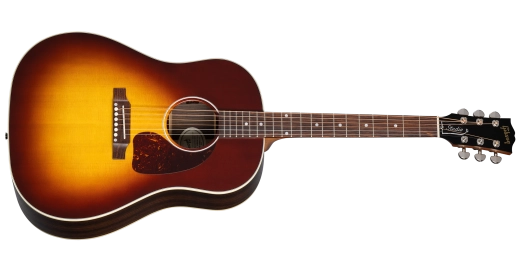 Gibson - Guitare acoustique/électrique J-45 Studio en palissandre avec étui - Satin Rosewood Burst