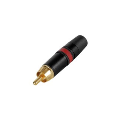 Yorkville Sound - Fiche RCA Neutrik Premium Gold Tip - Noir/Or avec bande rouge