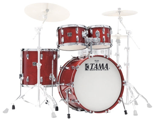 Tama - Réédition Superstar Édition Limitée 50e Anniversaire, Pack de 4 fûts (22, 10, 12, 16") - Cherry Wine