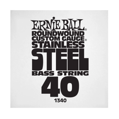 Corde simple pour basse électrique en acier inoxydable Ernie Ball .040