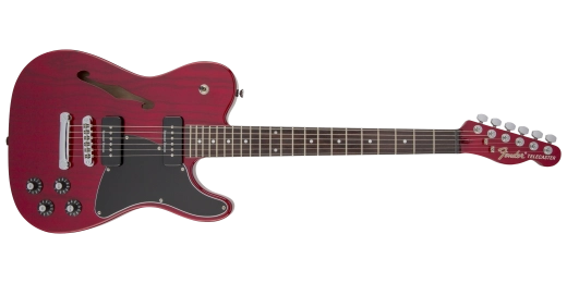 Fender - Jim Adkins JA-90 Telecaster Thinline, touche en laurier - Rouge cramoisi transparent