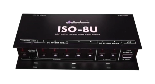 ART Pro Audio - ISO-8U Alimentation pour pédales à 8 sorties avec alimentation USB