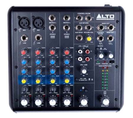 Alto Professional - TrueMix 600 6-Channel Compact Analog Mixer with USB and Bluetooth