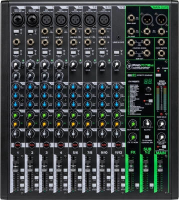 Mackie - ProFX12v3 Console de mixage à effets professionnelle 12 canaux avec USB