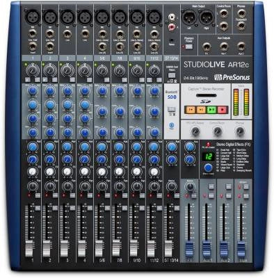 PreSonus - StudioLive AR12c Console de mixage hybride USB 12 canaux pour la scène et l'enregistrement