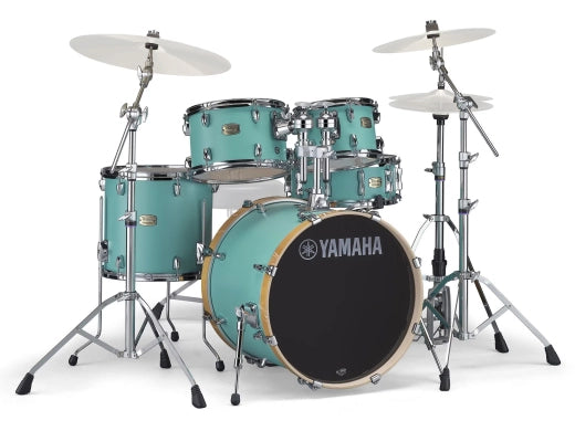 Yamaha - Stage Custom Birch 5-Piece Drum Kit (20,10,12,14,SD) with 600 Series Hardware - Matte Surf Green