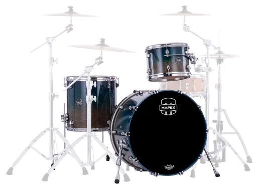 Mapex - Pack de fûts hybride Saturn Evolution 3 pièces (24, 13, 16) - Aegean Fade