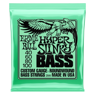 Ernie Ball - Cordes pour basse Hyper Slinky 40-100