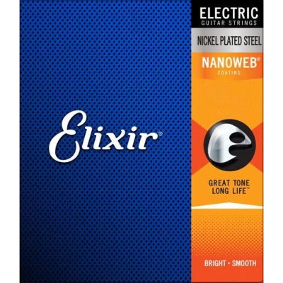 Cordes Elixir - Jeu de 7 cordes en acier nickelé avec revêtement NANOWEB