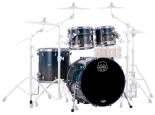 Mapex - Pack de 4 fûts Saturn Evolution (22, 10, 12, 16) - Aegean Fade