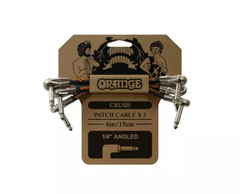 Orange Amplifiers - Câbles de brassage coudés 6 voies série Crush (lot de 3) - Orange