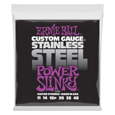 Cordes de guitare électrique filées en acier inoxydable Ernie Ball Power Slinky 11-48