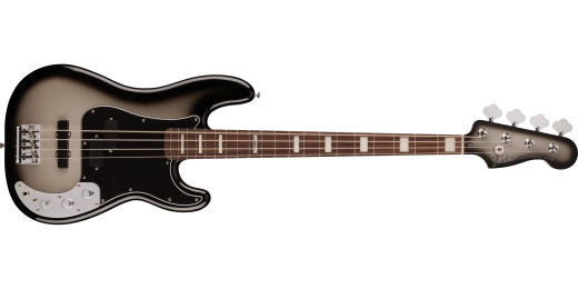 Fender - Troy Sanders Precision Bass, touche en palissandre - Silverburst