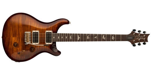 PRS Guitars - Guitare électrique Custom 24 avec manche fin à motifs, étui inclus - Black Gold Burst