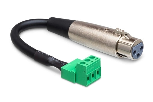 Adaptateur basse tension Hosa XLR3F vers Phoenix mâle, 15 cm (6 pouces)