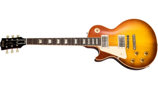 Gibson Custom Shop - Guitare électrique Les Paul Standard VOS de 1958, réédition avec étui rigide - Iced Tea Burst (gaucher)