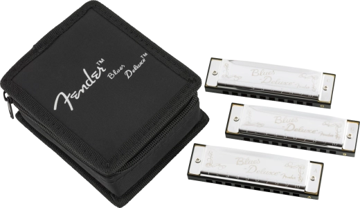 Fender - Blues Deluxe Lot de 3 harmonicas avec étui