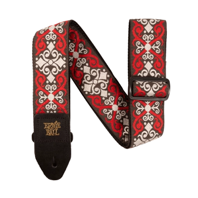 Bretelle Ernie Ball - Jacquard à treillis rouge