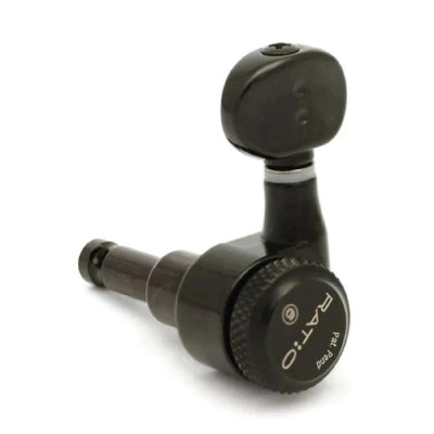 Graph Tech - 6-In-Line Ratio Electric Guitar Locking Machine Heads - Black Lefty
