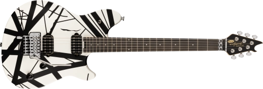EVH - Wolfgang Special Striped Series, touche en ébène - Noir et blanc