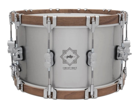 Pacific Drums - Concept Select Aluminium 8x14 Snare Drum with Walnut Hoops
