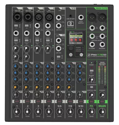 Mackie - ProFX10 GO 10-Channel Battery Powered Mixer with Bluetooth