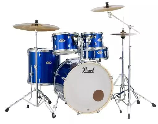Pearl - Export EXX Batterie 5 pièces avec cymbales, accessoires et siège - Bleu haute tension