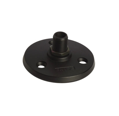 Shure - Heavy Duty Mounting Flange for Gooseneck, Mic Clip, Wireless Antenna - Black