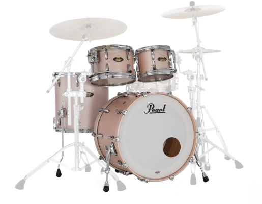 Pearl - Masters Maple/Gum, ensemble de 4 fûts (22, 10, 12, 16) avec pipe chromée - Or rose satiné