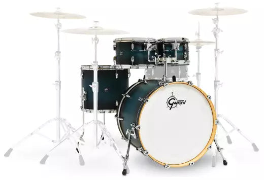 Gretsch Drums - Renown 4-Piece Shell Pack (22,10,12,16) - Satin Antique Blue Burst