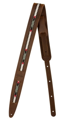 Sangle en cuir marron pour guitare acoustique Fender Paramount