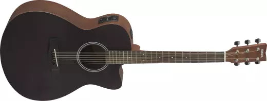 Yamaha - FSX400C Cutaway Concert Acoustic/Electric Guitar - Smoky Black
