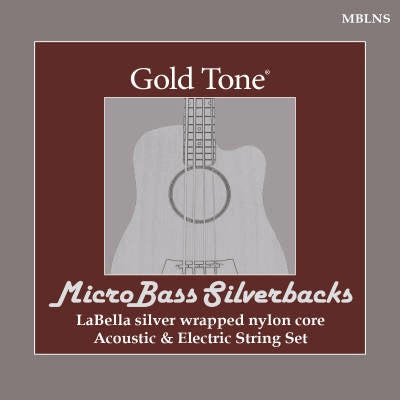 Cordes en nylon gainées d'argent Microbass Silverbacks, ton or, 49-115