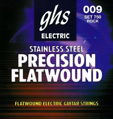 Cordes GHS - Jeu de cordes de guitare en acier inoxydable Precision Flatwound - Ultra léger