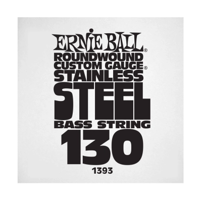 Corde simple pour basse électrique en acier inoxydable Ernie Ball .130