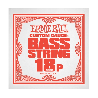 Cordes simples en acier inoxydable Ernie Ball .018P pour basse électrique