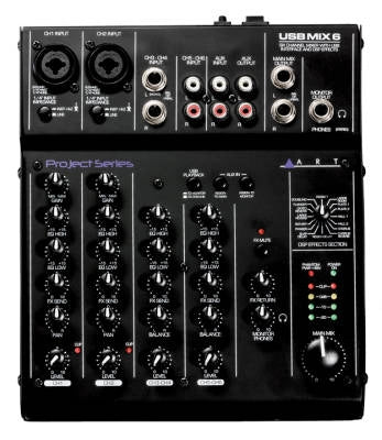 ART Pro Audio - Console de mixage USB 6 canaux avec effets