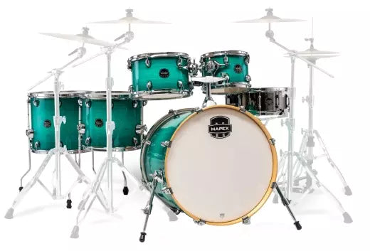 Mapex - Pack de 6 fûts Armory (22, 10, 12, 14, 16, SD) - Toms rapides Jade Stone Burst